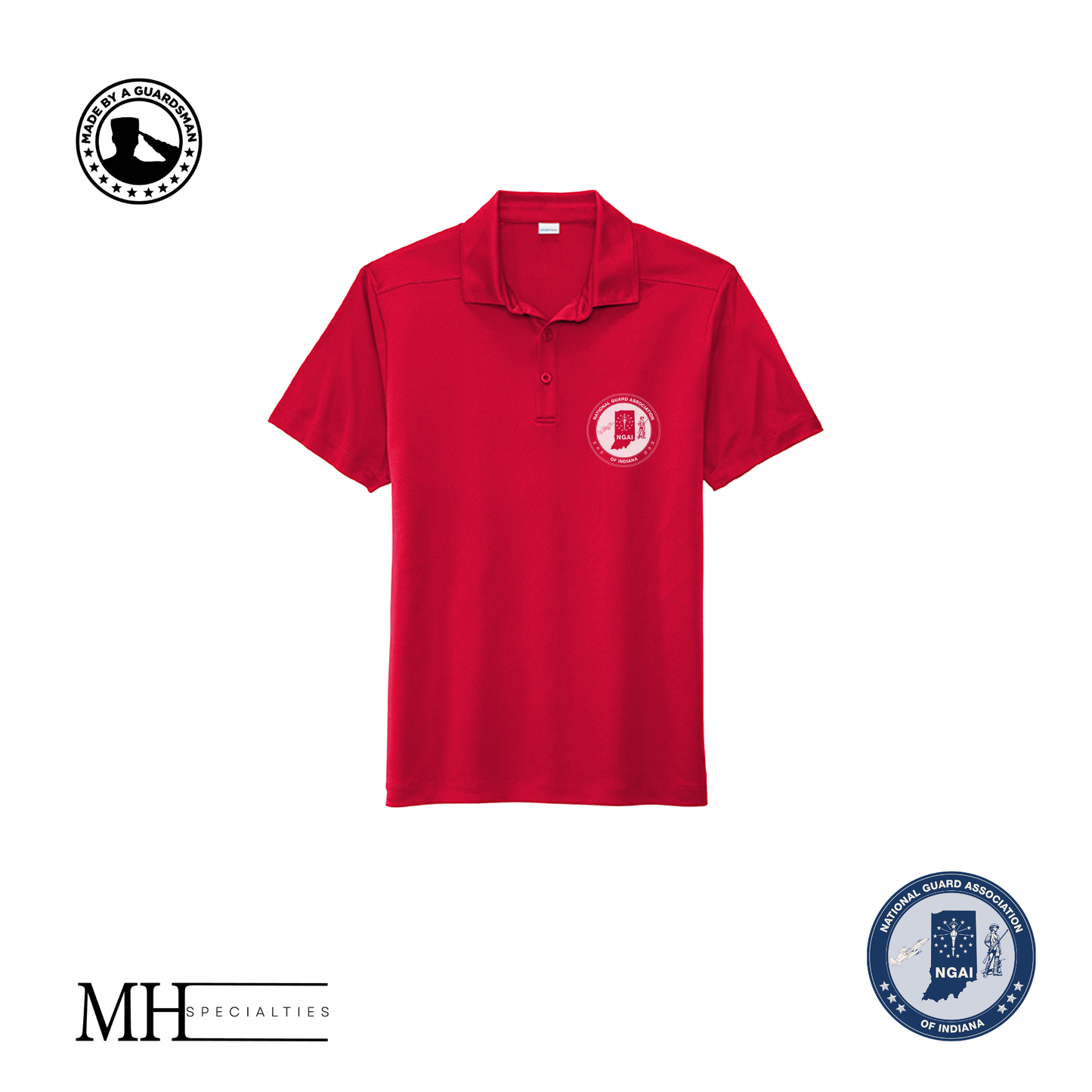 MH Specialties 1 Color NGAI Men's Polos