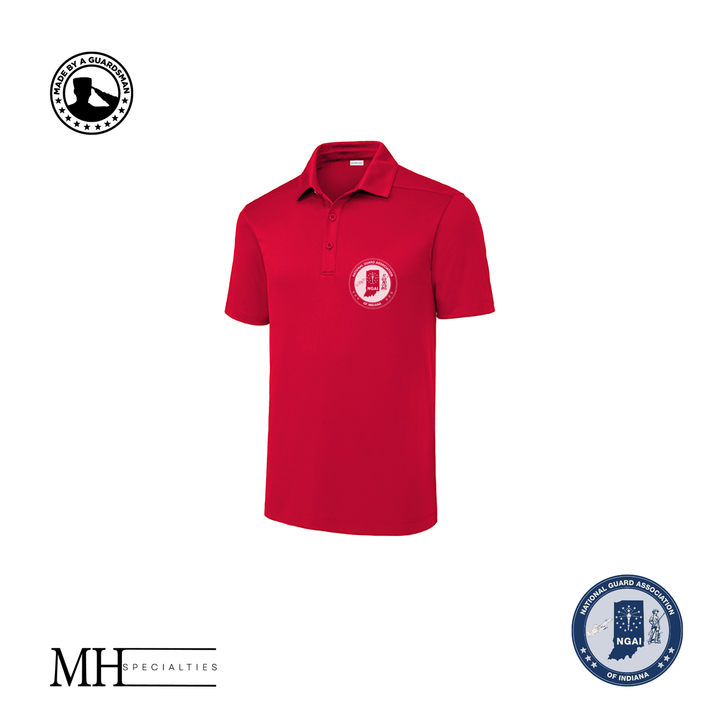 MH Specialties 1 Color NGAI Men's Polos