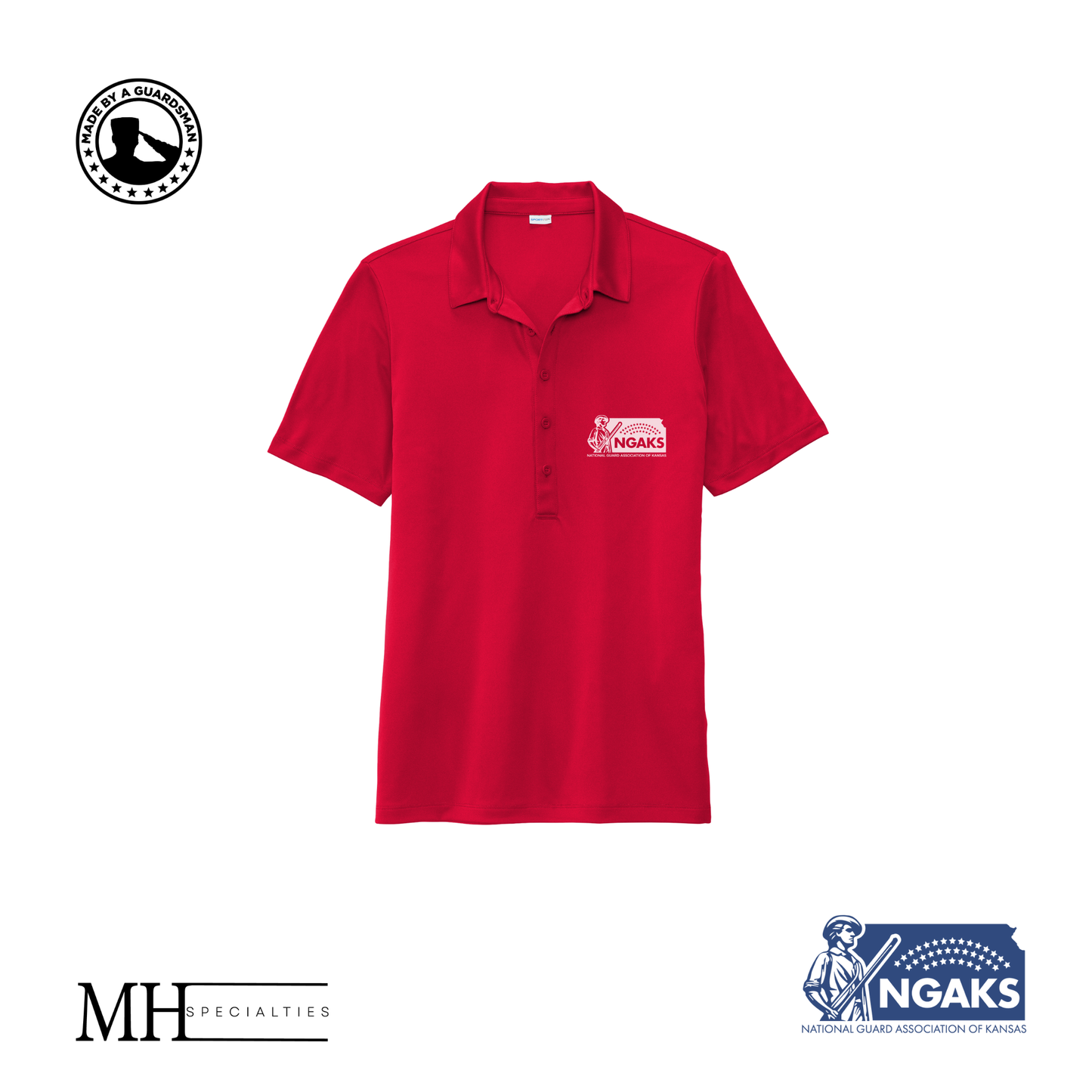 MH Specialties 1 Color NGAKS Women's Polos
