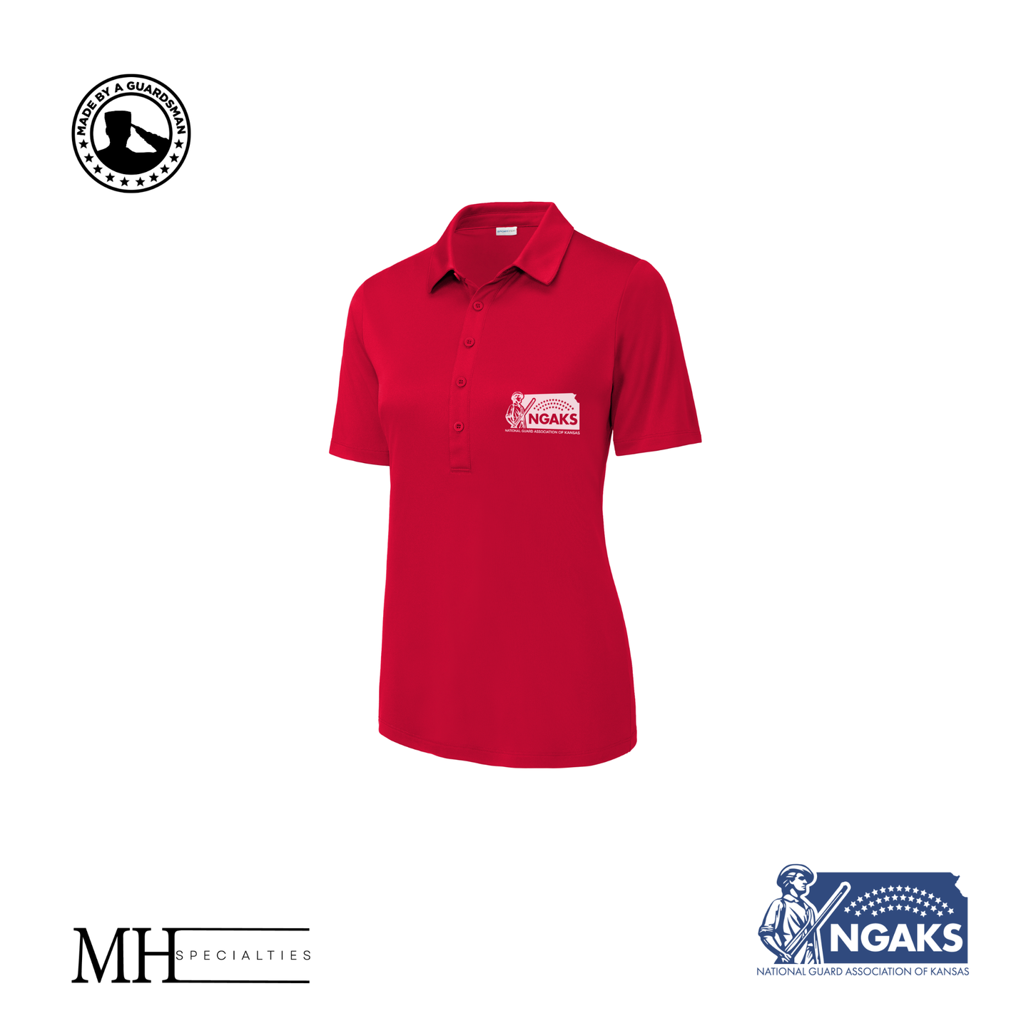 MH Specialties 1 Color NGAKS Women's Polos
